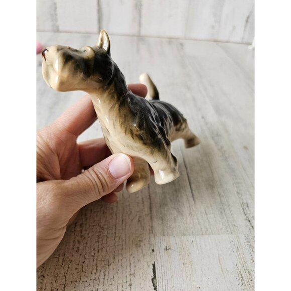 Vintage Schnauzer terrier porcelain statue figurine tan decor - Picture 9 of 9